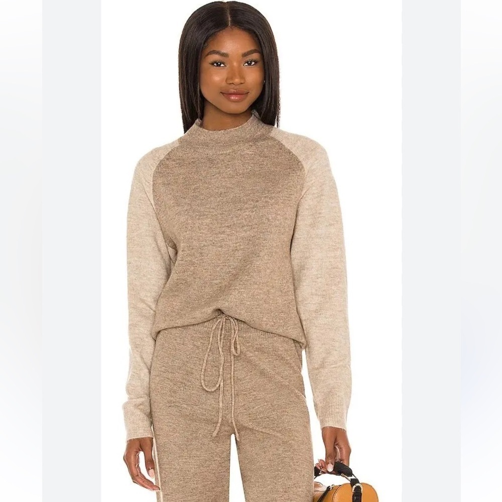 Revolve Heartloom SET Tan Celina Sweater Rio Jogger Soft Knit Lounge SET
